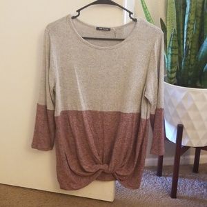 Pink clover 3/4 sleeve top brand new medium